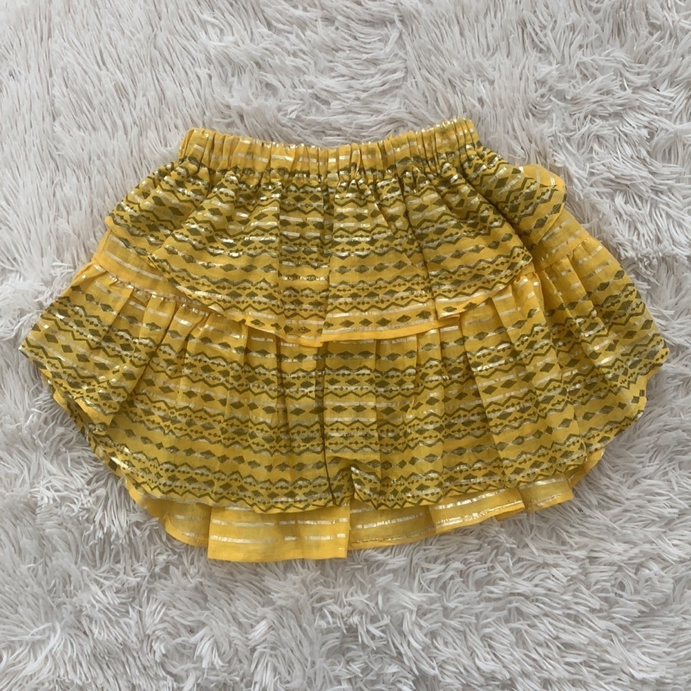 New Koch ivy skirt in metallic sunflower sz XS